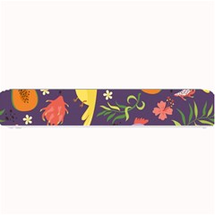 Exotic Seamless Pattern With Parrots Fruits Small Bar Mat by Ravend