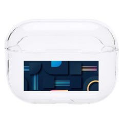 Gradient Geometric Shapes Dark Background Hard Pc Airpods Pro Case by Ravend