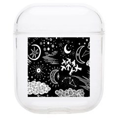 Vector Set Sketch Drawn With Space Soft Tpu Airpods 1/2 Case by Ravend