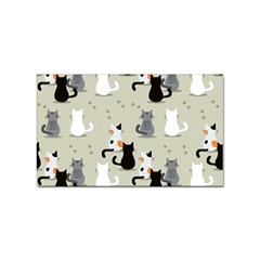 Cute Cat Seamless Pattern Sticker Rectangular (100 Pack) by Ravend