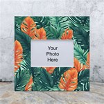 Green Tropical Leaves White Box Photo Frame 4  x 6  Front