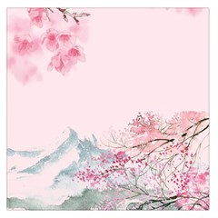 Pink Chinese Style Cherry Blossom Square Satin Scarf (36  X 36 ) by Cendanart