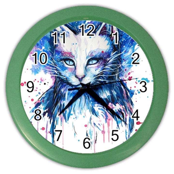 Cat Color Wall Clock