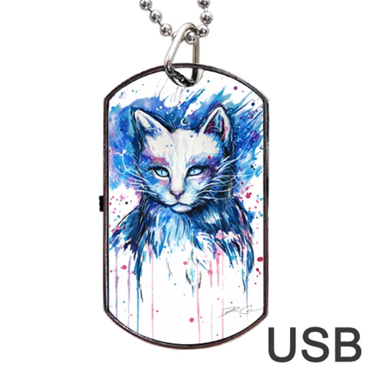 Cat Dog Tag USB Flash (One Side)