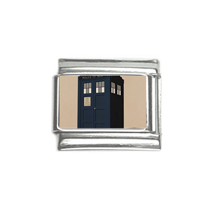 Tardis Doctor Who Minimal Minimalism Italian Charm (9mm)