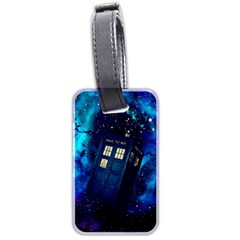 Tardis Doctor Who Space Galaxy Luggage Tag (two Sides) by Cendanart