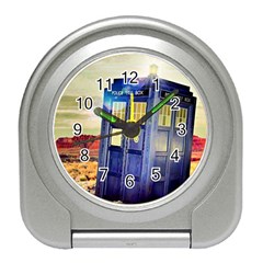 Tardis Wilderness Doctor Who Travel Alarm Clock by Cendanart