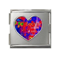 Doctor Who Dr Who Tardis Mega Link Heart Italian Charm (18mm) by Cendanart