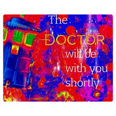 Doctor Who Dr Who Tardis Two Sides Premium Plush Fleece Blanket (medium) by Cendanart