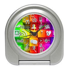 Colorful 3d Social Media Travel Alarm Clock by Ket1n9