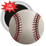 Baseball 3  Magnets (100 pack) Front