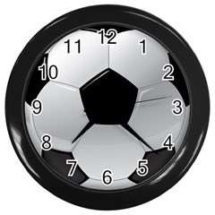 Soccer Ball Wall Clock (black) by Ket1n9