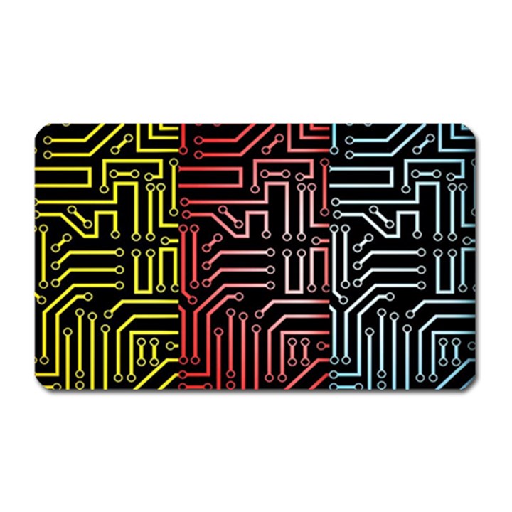 Circuit Board Seamless Patterns Set Magnet (Rectangular)