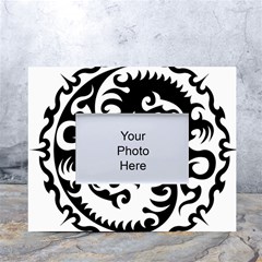 Ying Yang Tattoo White Tabletop Photo Frame 4 x6  by Ket1n9