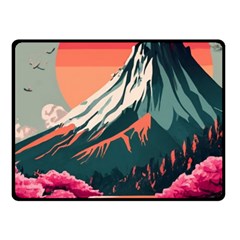 Mountain Landscape Sky Fuji Nature Fleece Blanket (small) by Cendanart