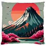 Mountain Landscape Sky Fuji Nature Large Premium Plush Fleece Cushion Case (Two Sides) Front