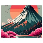 Mountain Landscape Sky Fuji Nature Two Sides Premium Plush Fleece Blanket (Medium) 60 x50  Blanket Front