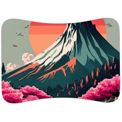 Mountain Landscape Sky Fuji Nature Velour Seat Head Rest Cushion by Cendanart