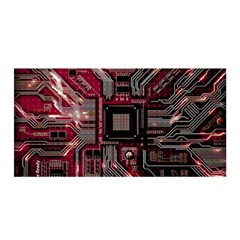 Chip Retro Technology Satin Wrap 35  X 70  by Cendanart