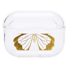 Simulated Gold Leaf Gilded Butterfly Hard Pc Airpods Pro Case by essentialimage