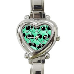 Art Alien Pattern Heart Italian Charm Watch by Ket1n9