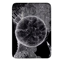 Space Universe Earth Rocket Rectangular Glass Fridge Magnet (4 Pack) by Ket1n9