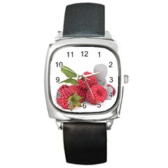 Fruit Healthy Vitamin Vegan Square Metal Watch by Ket1n9