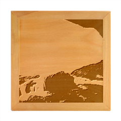 California Sea Ocean Pacific Wood Photo Frame Cube by Ket1n9