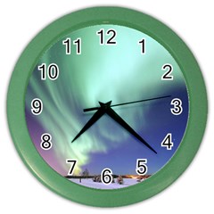 Aurora Borealis Alaska Space Color Wall Clock by Ket1n9