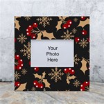 Dinosaur Colorful Funny Christmas Pattern White Box Photo Frame 4  x 6  Front