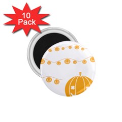 Pumpkin Halloween Deco Garland 1 75  Magnets (10 Pack)  by Ket1n9