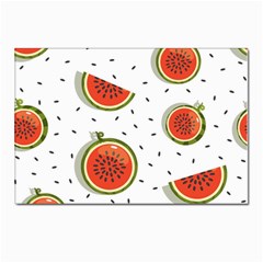 Seamless Background Pattern-with-watermelon Slices Postcards 5  X 7  (pkg Of 10) by Ket1n9