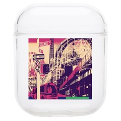 Pink City Retro Vintage Futurism Art Soft Tpu Airpods 1/2 Case by Ket1n9