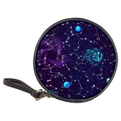 Realistic Night Sky Poster With Constellations Classic 20-cd Wallets by Ket1n9