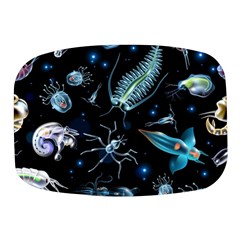 Colorful Abstract Pattern Consisting Glowing Lights Luminescent Images Marine Plankton Dark Backgrou Mini Square Pill Box by Ket1n9