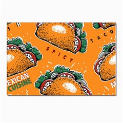 Seamless Pattern With Taco Postcards 5  X 7  (pkg Of 10) by Ket1n9