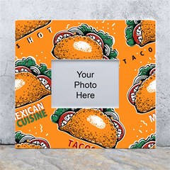 Seamless Pattern With Taco White Wall Photo Frame 5  X 7  by Ket1n9