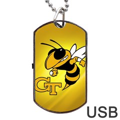 Georgia Institute Of Technology Ga Tech Dog Tag Usb Flash (one Side) by Ket1n9