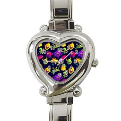 Space Patterns Heart Italian Charm Watch by Hannah976