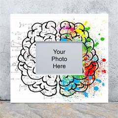 Brain Mind Psychology Idea Drawing White Wall Photo Frame 5  X 7  by Ndabl3x