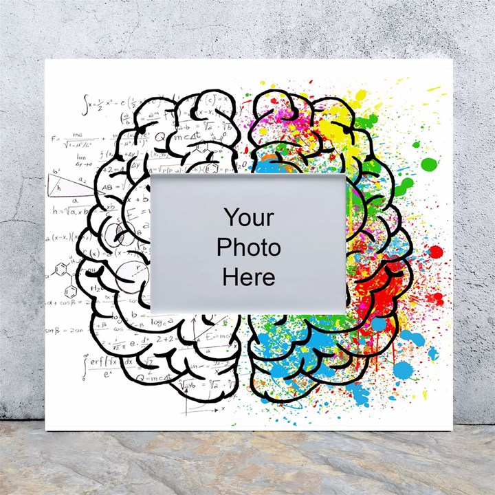 Brain Mind Psychology Idea Drawing White Wall Photo Frame 5  x 7 