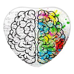 Brain Mind Psychology Idea Drawing Heart Glass Fridge Magnet (4 Pack) by Ndabl3x