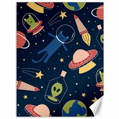 Seamless Pattern With Funny Alien Cat Galaxy Canvas 36  X 48  by Ndabl3x