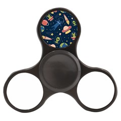 Seamless Pattern With Funny Alien Cat Galaxy Finger Spinner by Ndabl3x