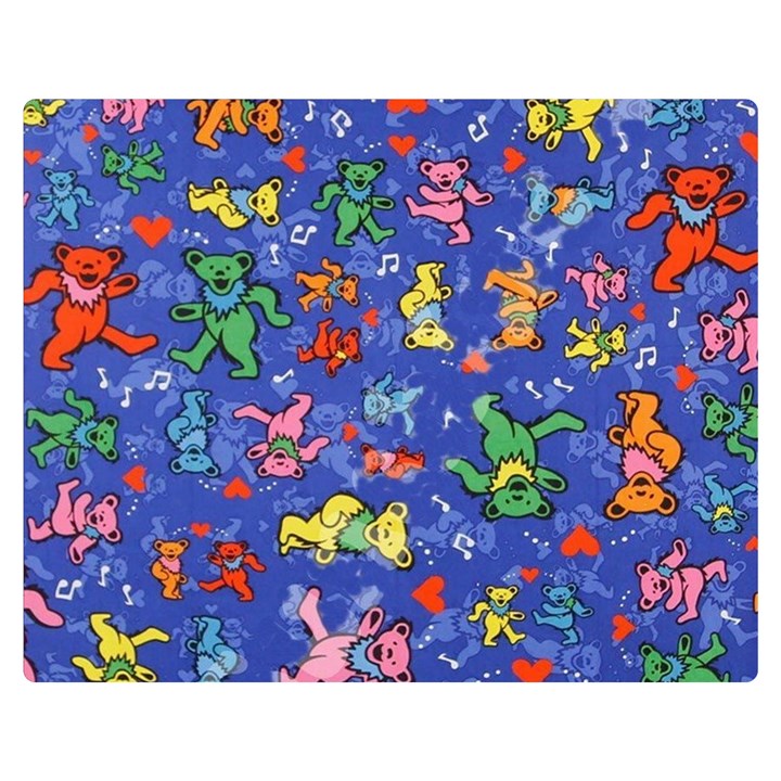 Grateful Dead Bears Pattern Two Sides Premium Plush Fleece Blanket (Medium)