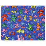 Grateful Dead Bears Pattern Two Sides Premium Plush Fleece Blanket (Medium) 60 x50  Blanket Back