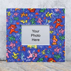 Grateful Dead Bears Pattern White Wall Photo Frame 5  X 7  by Cendanart