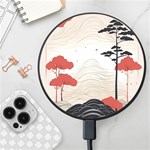 Japanese Nature Spring Garden Wireless Fast Charger(Black) Front