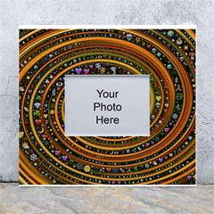 Swirl Vortex Emoji Cyclone Motion Art White Wall Photo Frame 5  X 7  by Paksenen