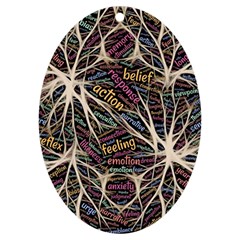 Mental Human Experience Mindset Pattern Uv Print Acrylic Ornament Oval by Paksenen